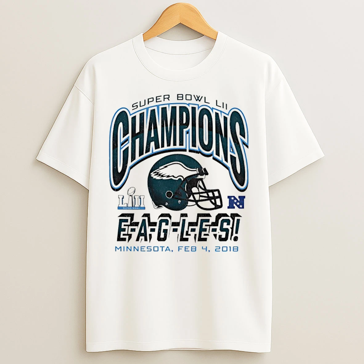 Classic Philadelphia Eagles 2018 Super Bowl Lii Champions Helmet T Shirts
