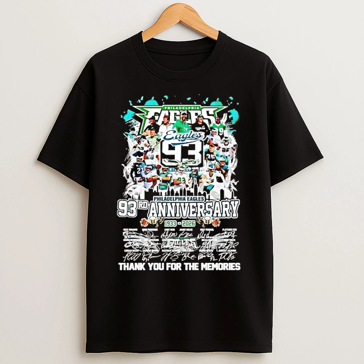 Classic Philadelphia Eagles 93rd Anniversary 1933 2026 Team Players T Shirts