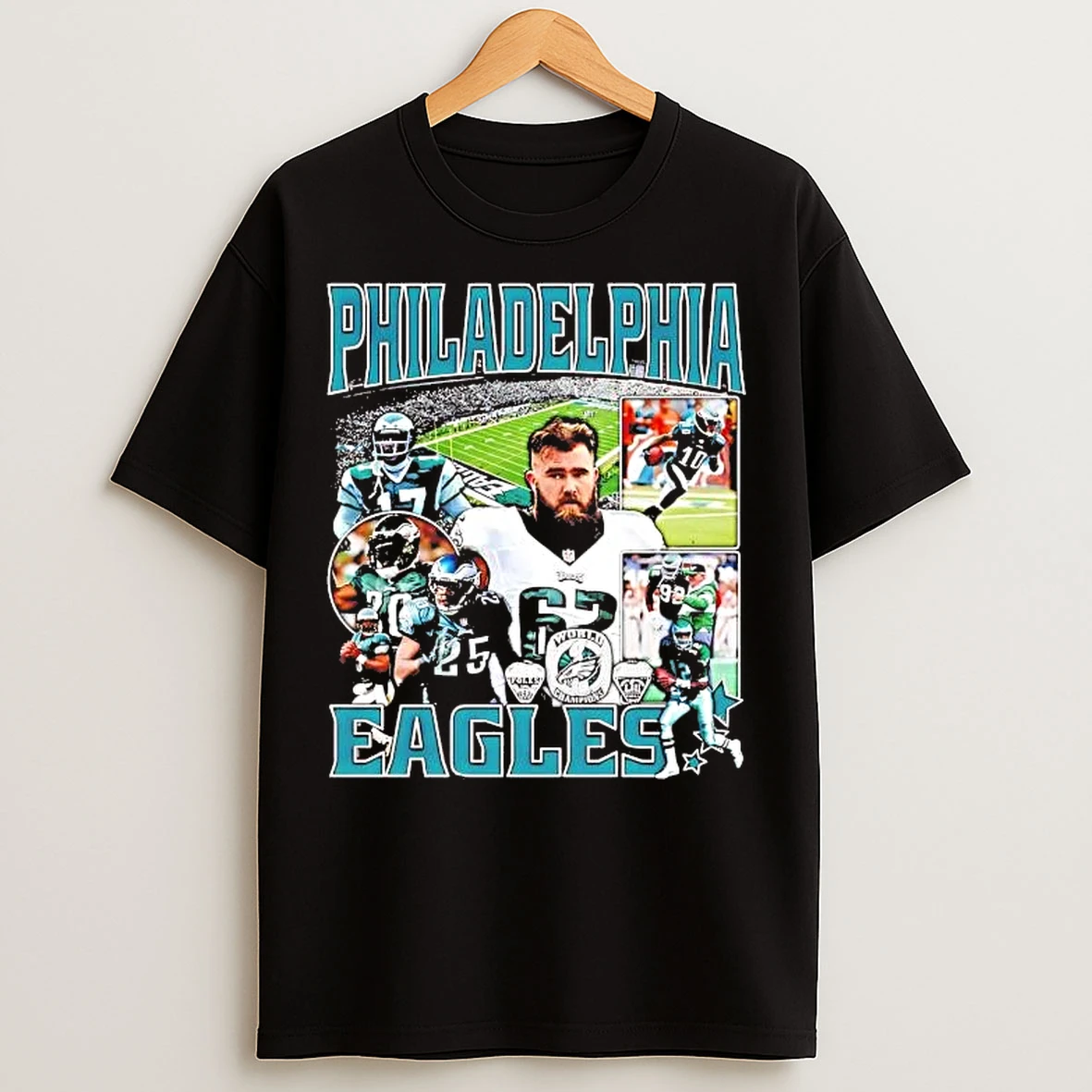Classic Philadelphia Eagles Nfc Champions Players Moment Stadium T Shirts