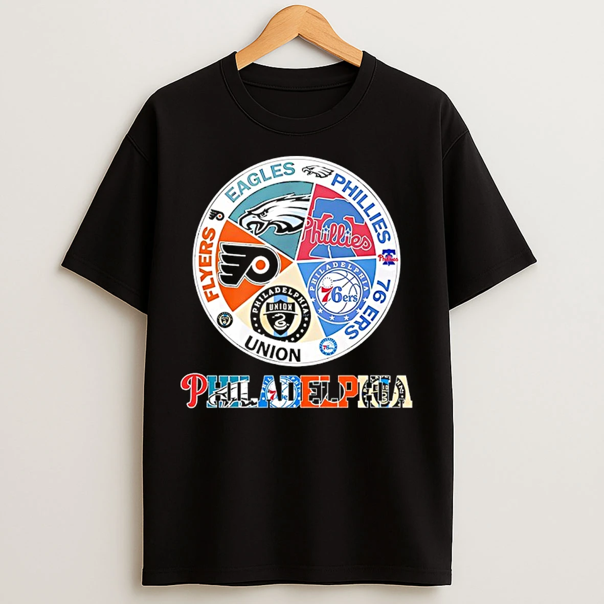 Classic Philadelphia Teams Flyers Eagles Phillies 76 Ers Union T Shirts
