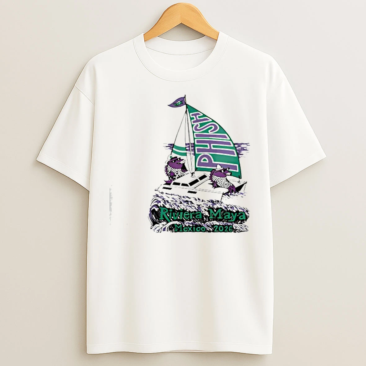 Classic Phish Riviera Maya 2026 Pollock Waves T Shirts