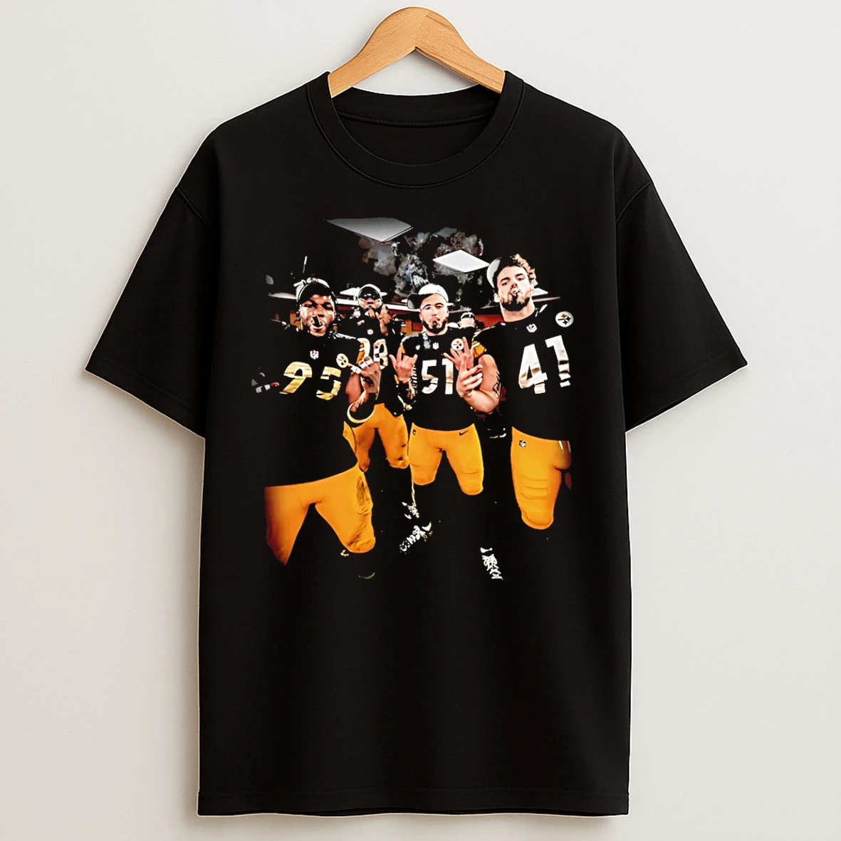 Classic Pittsburgh Steelers 2025 Afc North Champions Celebrate Victory Smoking T Shirts