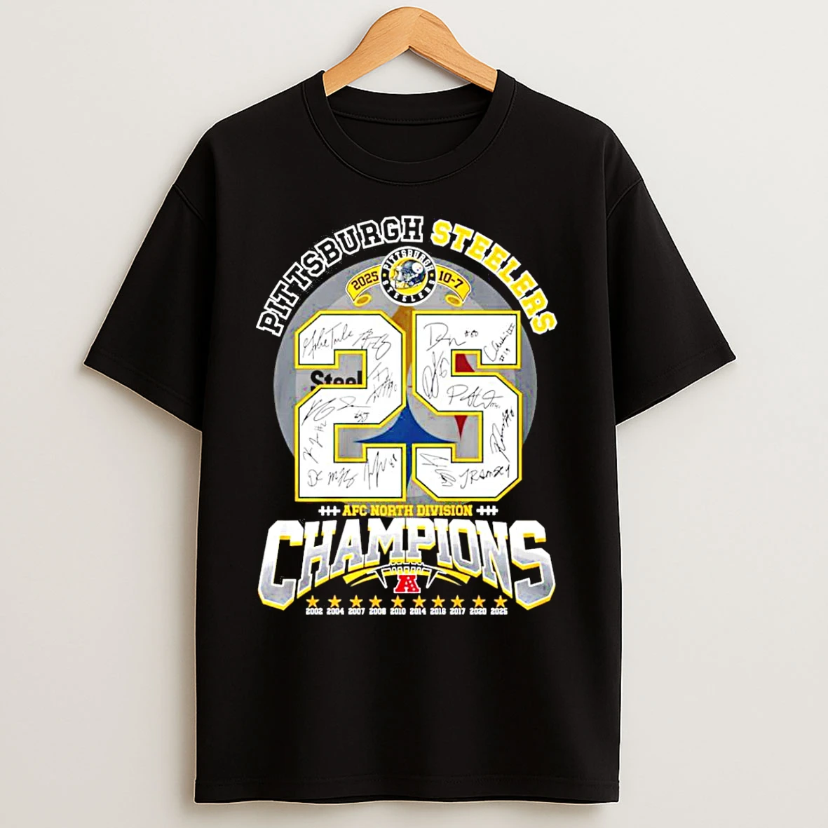 Classic Pittsburgh Steelers 2025 Afc North Division Champions 25 T Shirts