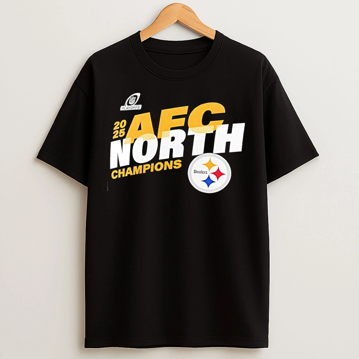 Classic Pittsburgh Steelers 2025 Afc North Division Champions Football T Shirts