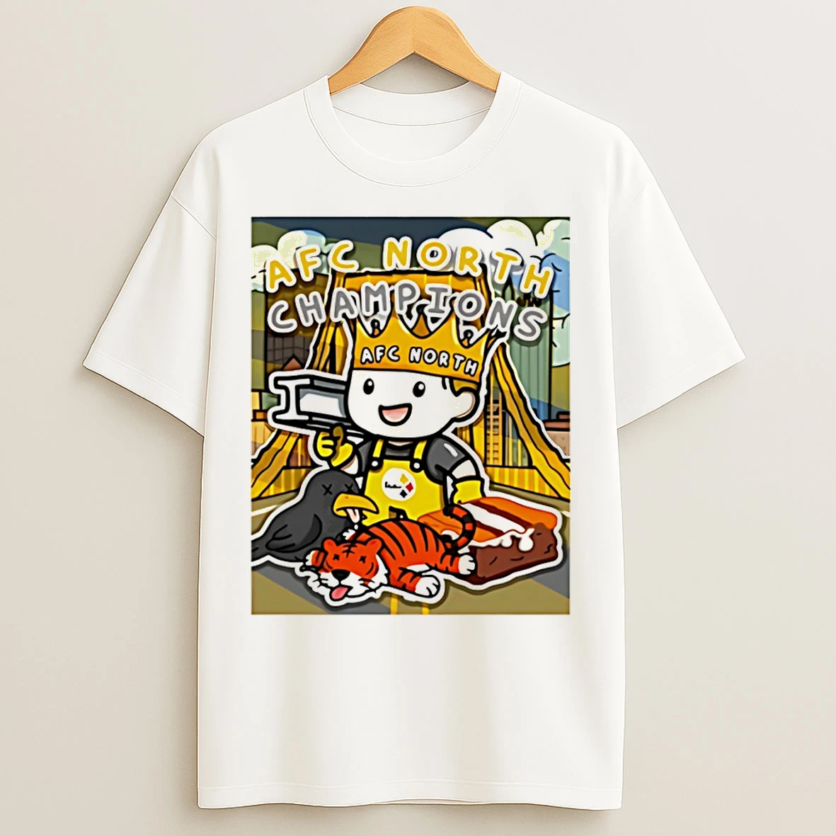 Classic Pittsburgh Steelers 2025 Afc North Division Champions Paint T Shirts