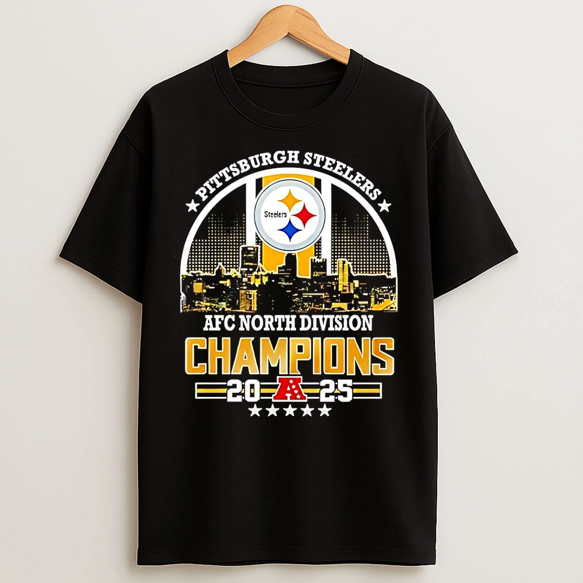 Classic Pittsburgh Steelers Afc North Champions 2025 2026 Football T Shirts