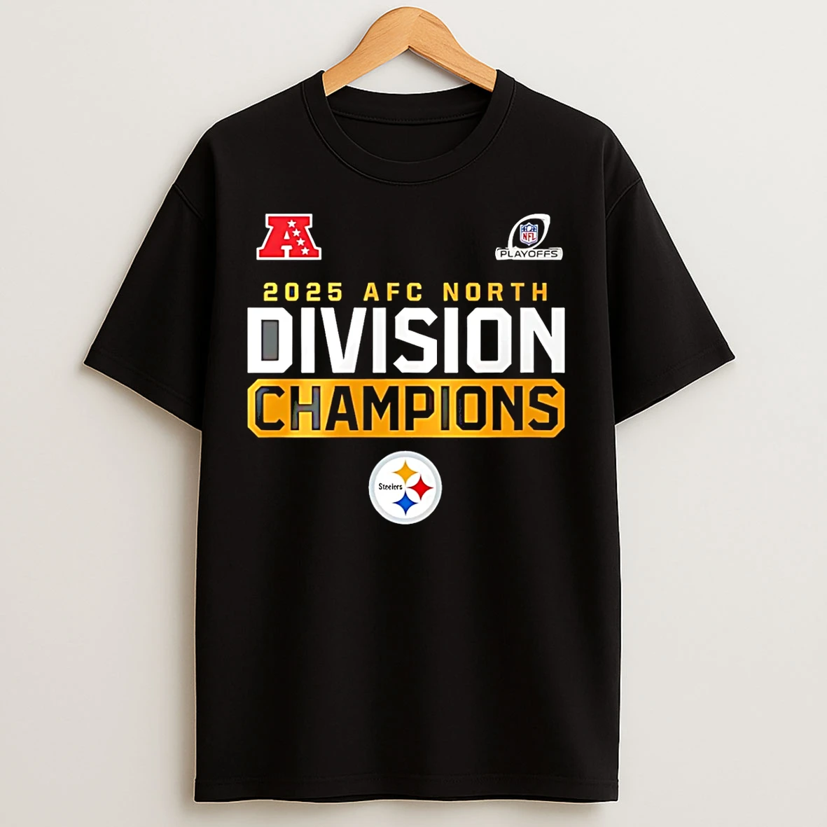 Classic Pittsburgh Steelers Afc North Champions 2025 Cheers T Shirts