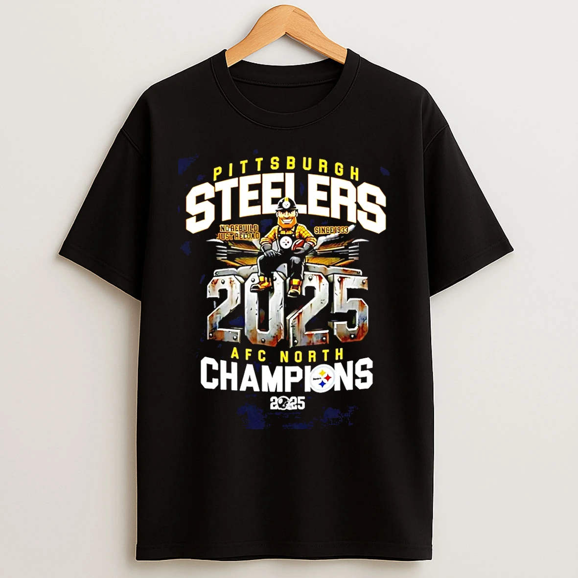 Classic Pittsburgh Steelers Afc North Champions 2025 Mascot T Shirts