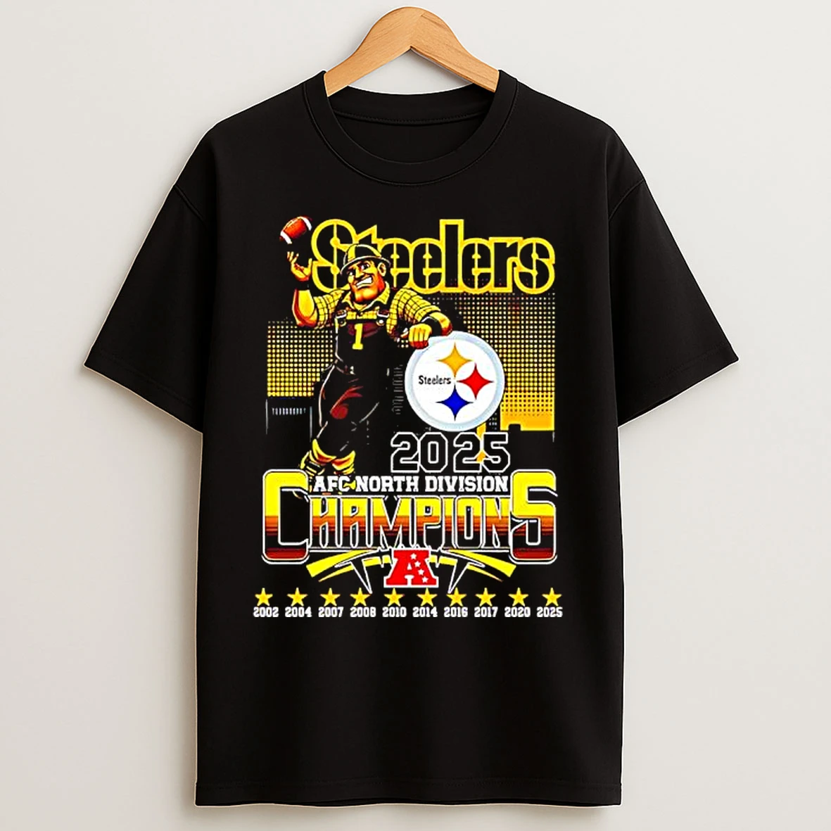 Classic Pittsburgh Steelers Afc North Division 2025 Champions T Shirts