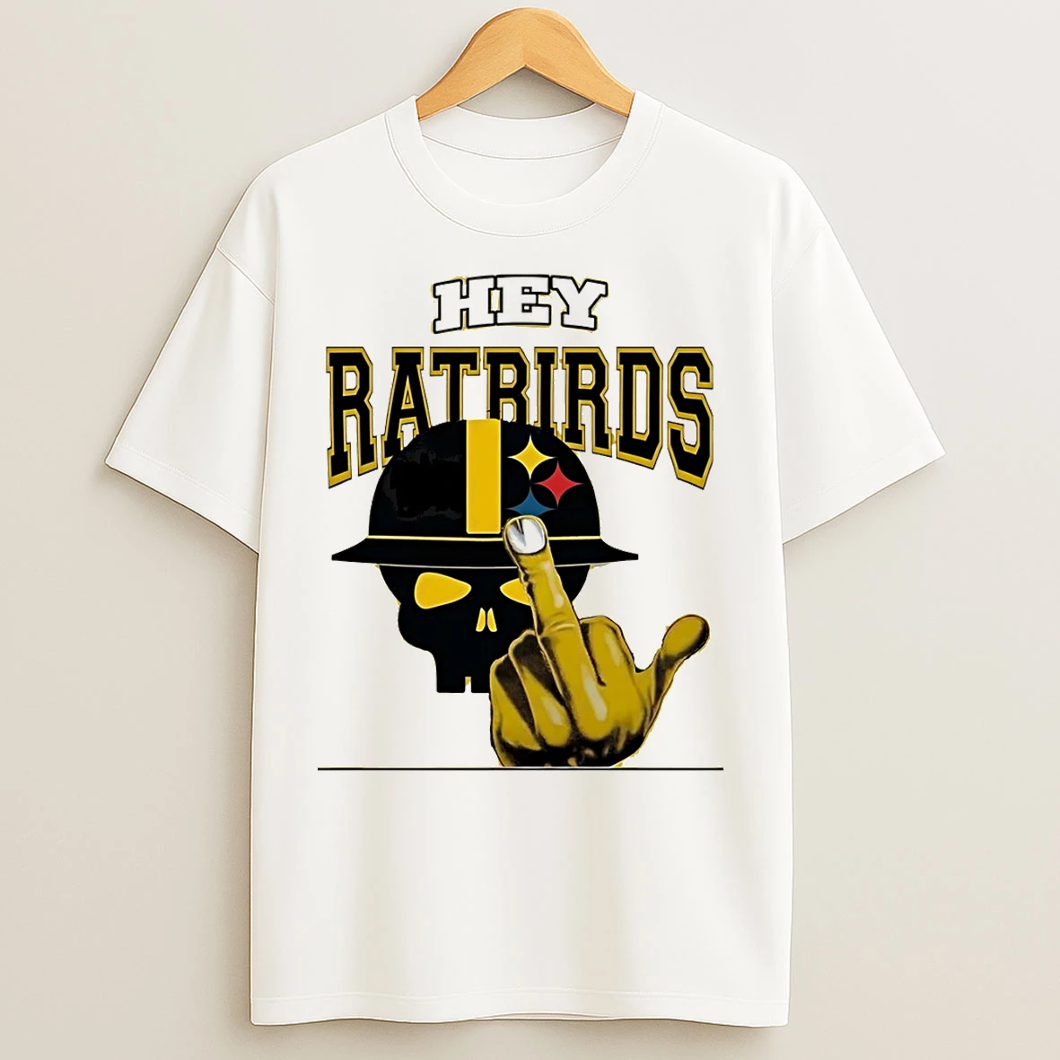 Classic Pittsburgh Steelers Football Middle Finger Hey Ratbirds T Shirts