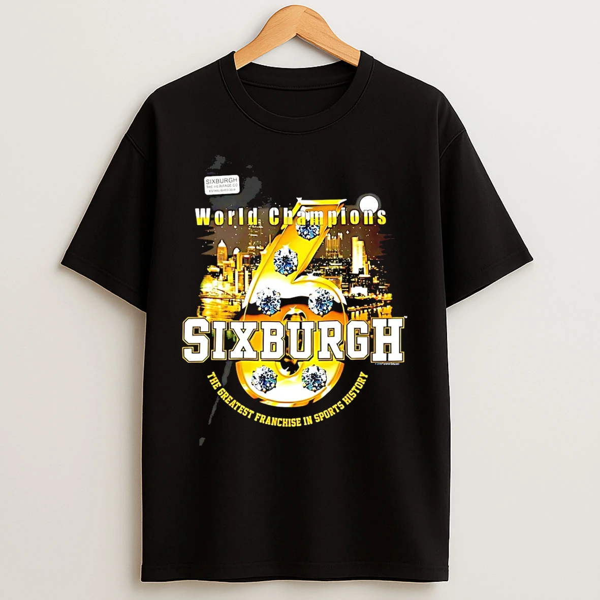 Classic Pittsburgh Steelers Six Burgh World Champions The Greatest Franchise In Sports History T Shirts