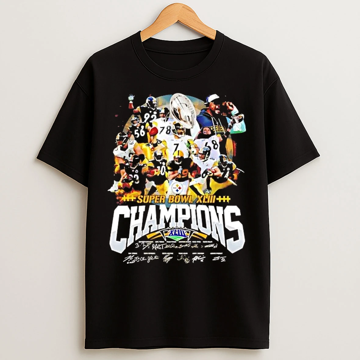 Classic Pittsburgh Steelers Super Bowl Xliii Champions Team Players T Shirts