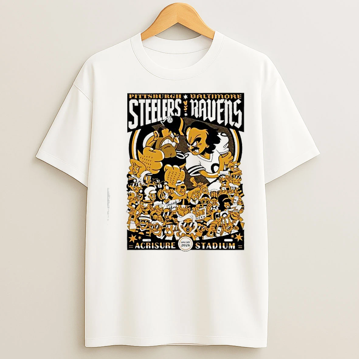 Classic Pittsburgh Steelers Vs Baltimore Ravens Gameday Acrisure Stadium January 2026 T Shirts