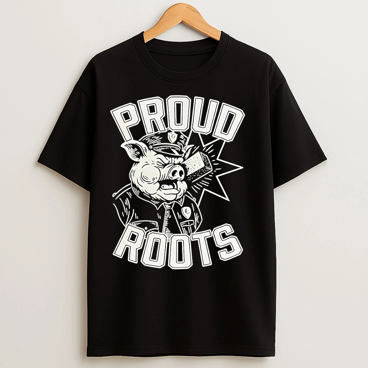 Classic Proud Roots Police Ice Pig T Shirts