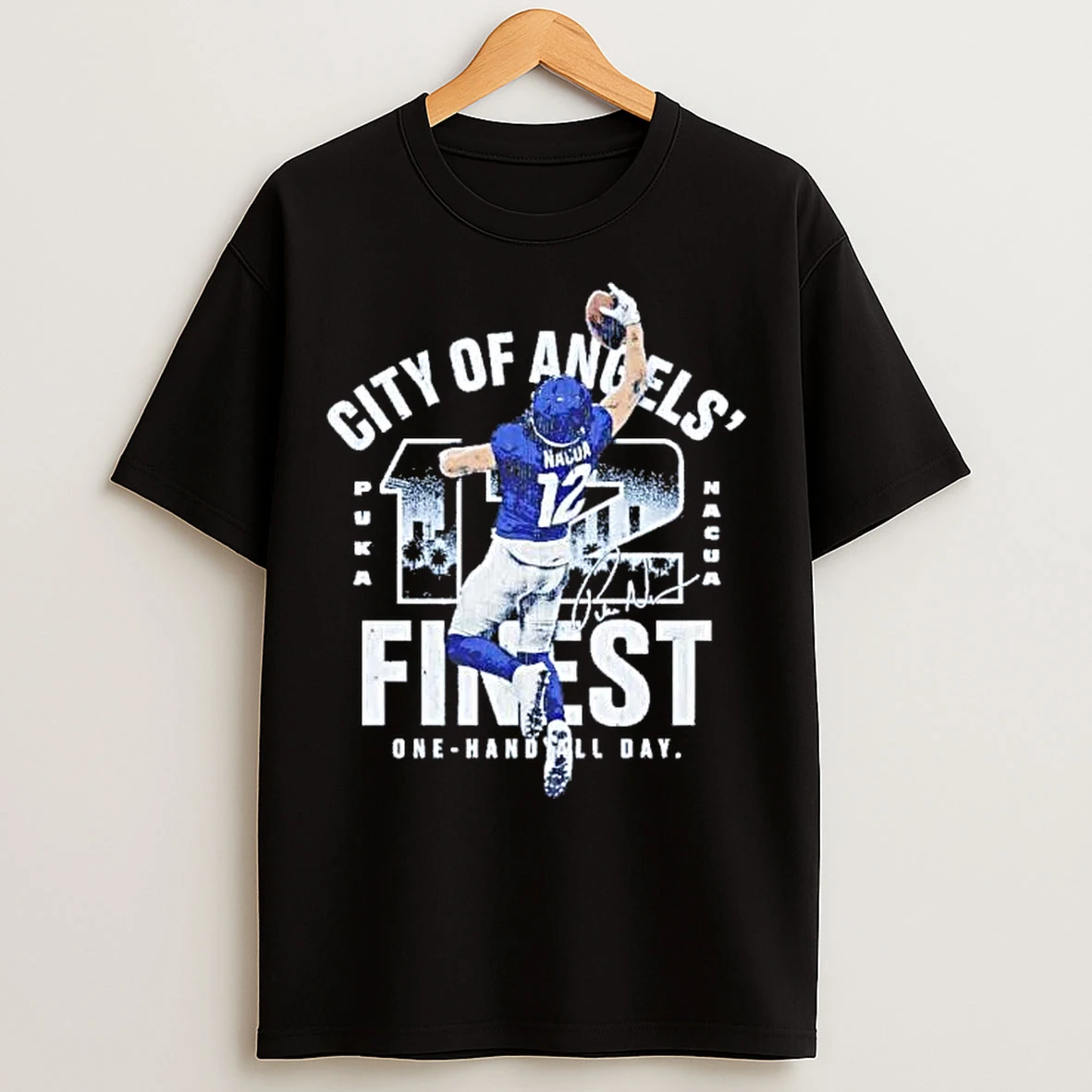 Classic Puka Nacua One Handed Grab City Of Angels Finest T Shirts