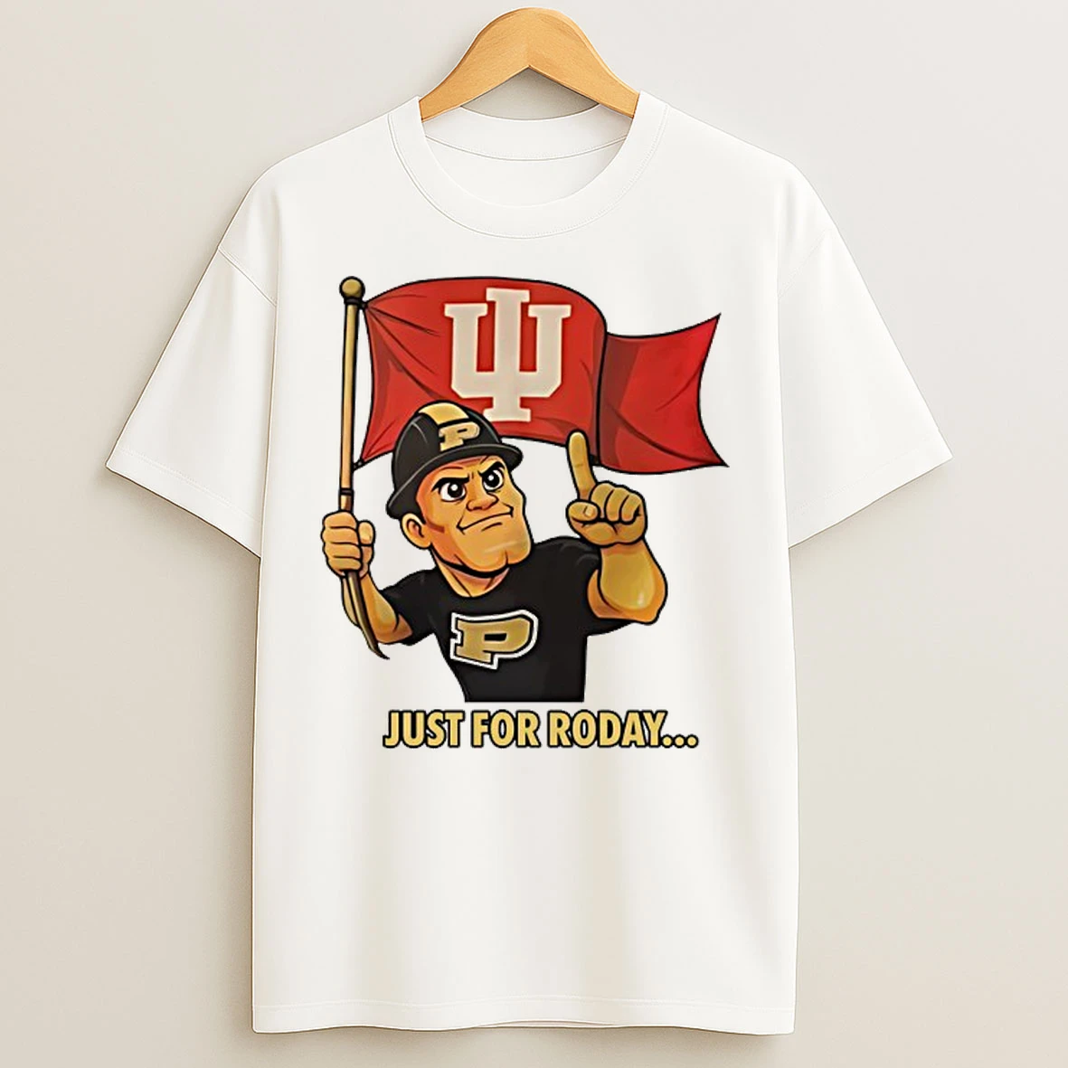 Classic Purdue Pete Just For Today Indiana Hoosiers Flag T Shirts