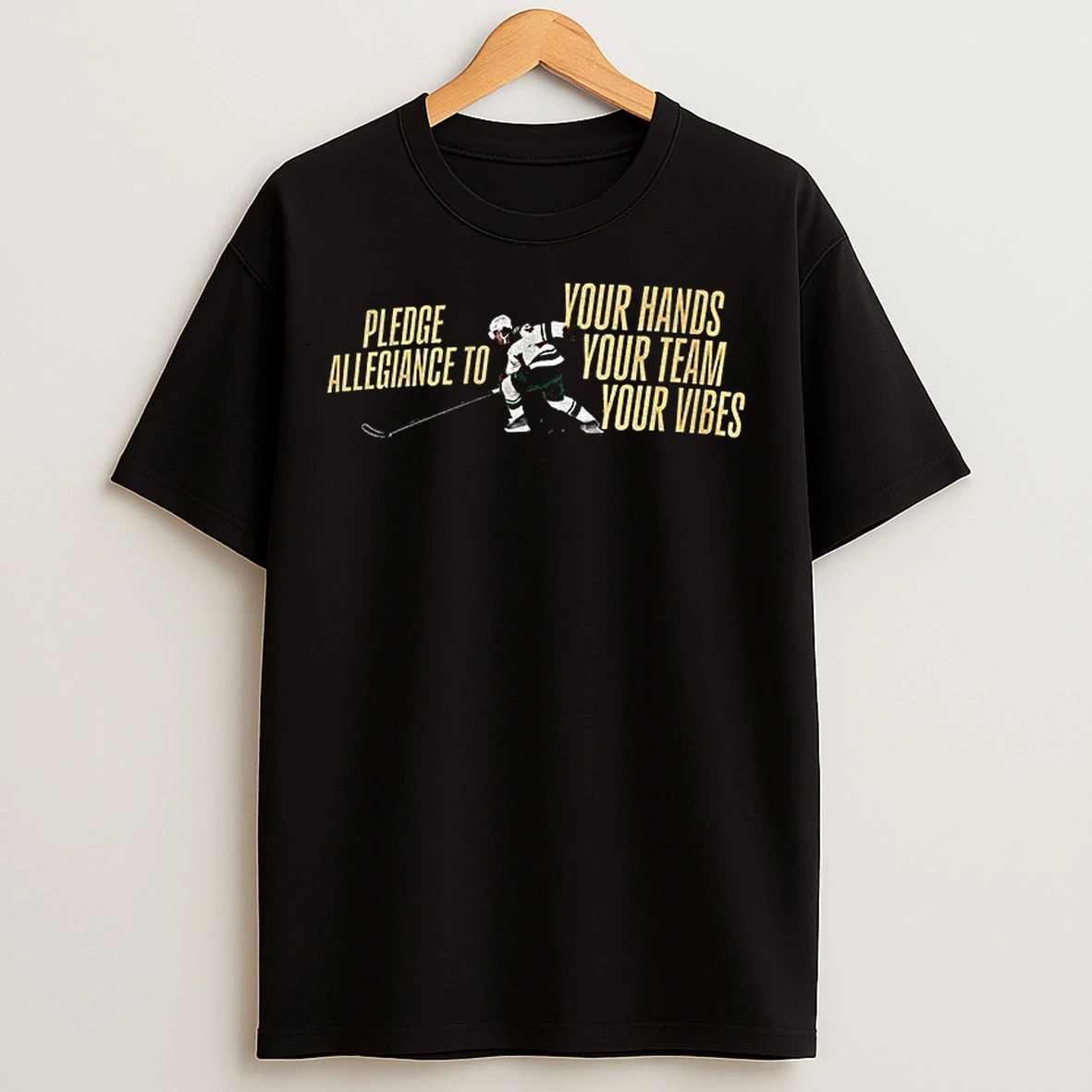 Classic Quinn Hughes Minnesota Wild Hockey Pledge Allegiance To Your Hands Your Team Your Vibes T Shirts