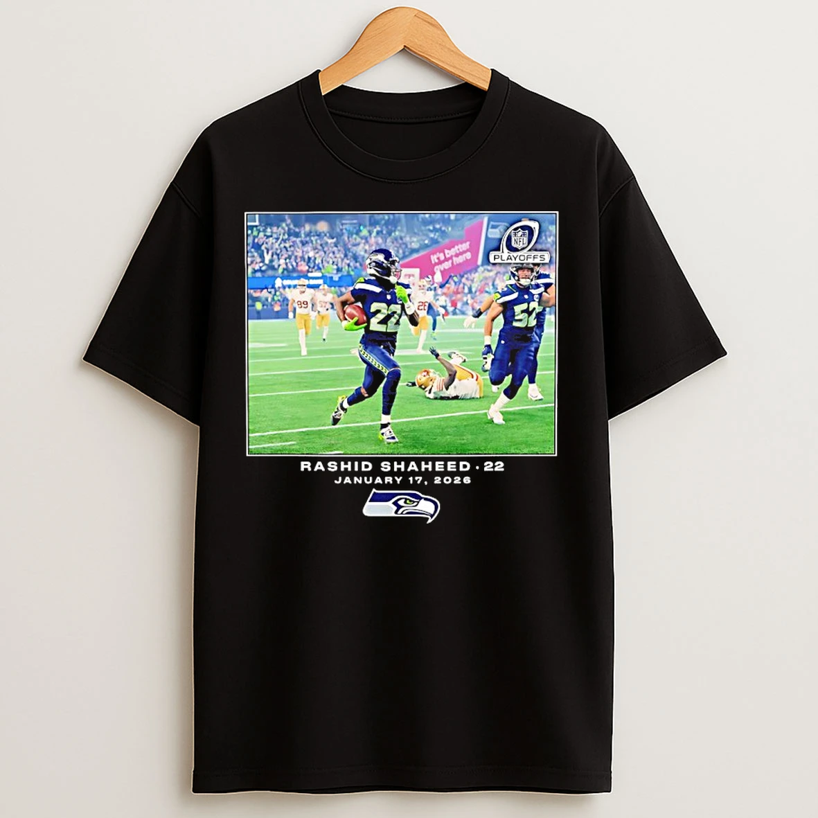 Classic Rashid Shaheed Seattle Seahawks 2026 Nfl Playoffs Moment T Shirts