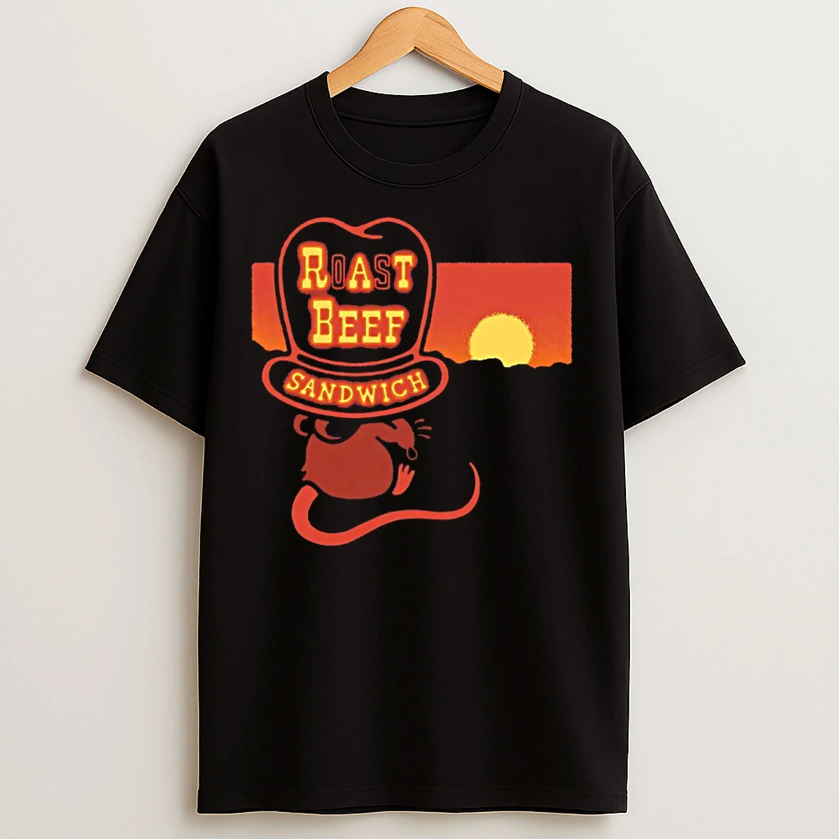 Classic Rat Beef Sandwich Cartoon T Shirts