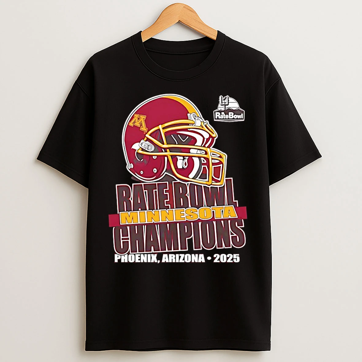 Classic Rate Bowl 2025 University Of Minnesota Golden Gophers Champions Hsirt T Shirts