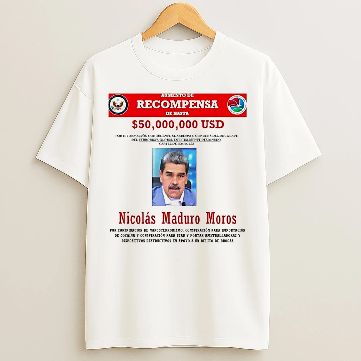 Classic Recompensa Nicolas Maduro 50 Billion Usd T Shirts
