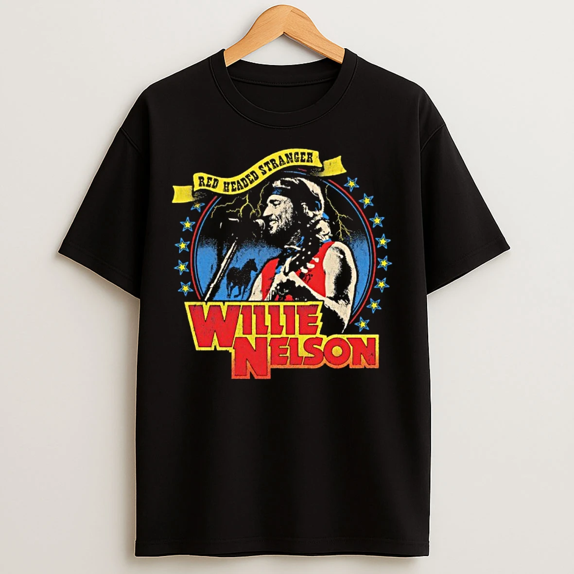 Classic Red Headed Stranger Willie Nelson T Shirts