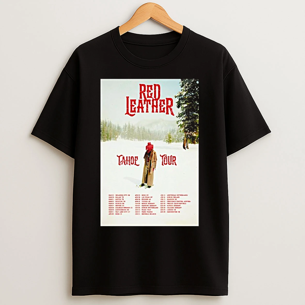 Classic Red Leather Tahoe World Tour 2026 T Shirts