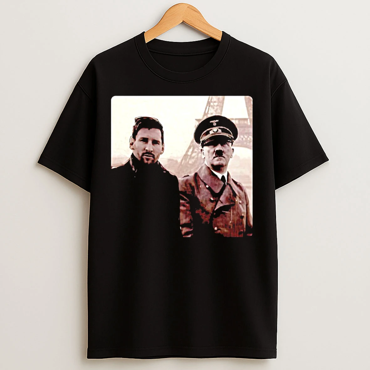 Classic Remove The Guy Who Failed In Paris Messi And Hitler Photo Meme T Shirts