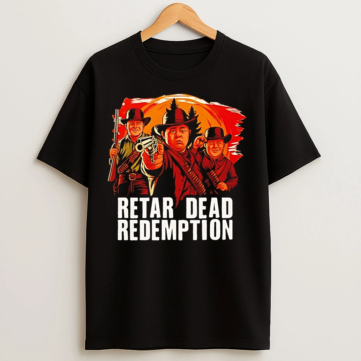 Classic Retar Dead Redemption Down Syndrome Red Dead Redemption Parody T Shirts