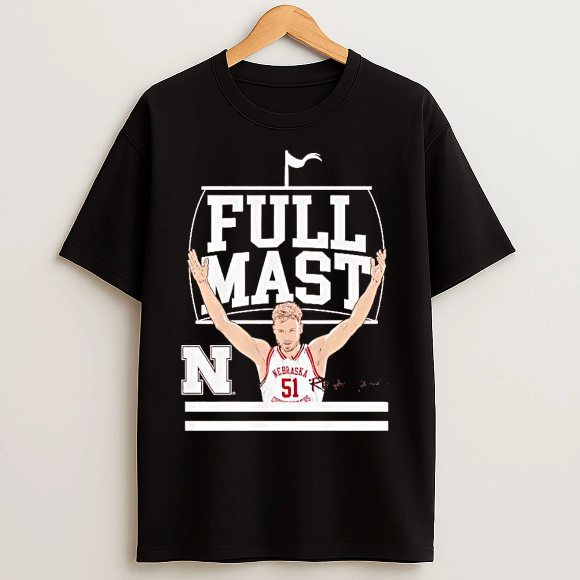 Classic Rienk Mast Full Mast Signature Nebraska Cornhuskers T Shirts