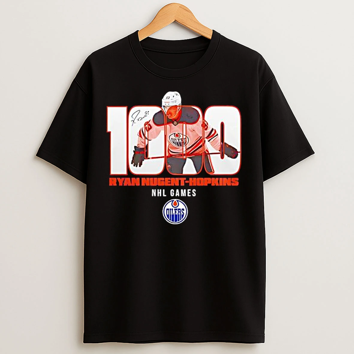 Classic Ryan Nugent Hopkins Edmonton Oilers 1000 Nhl Games T Shirts