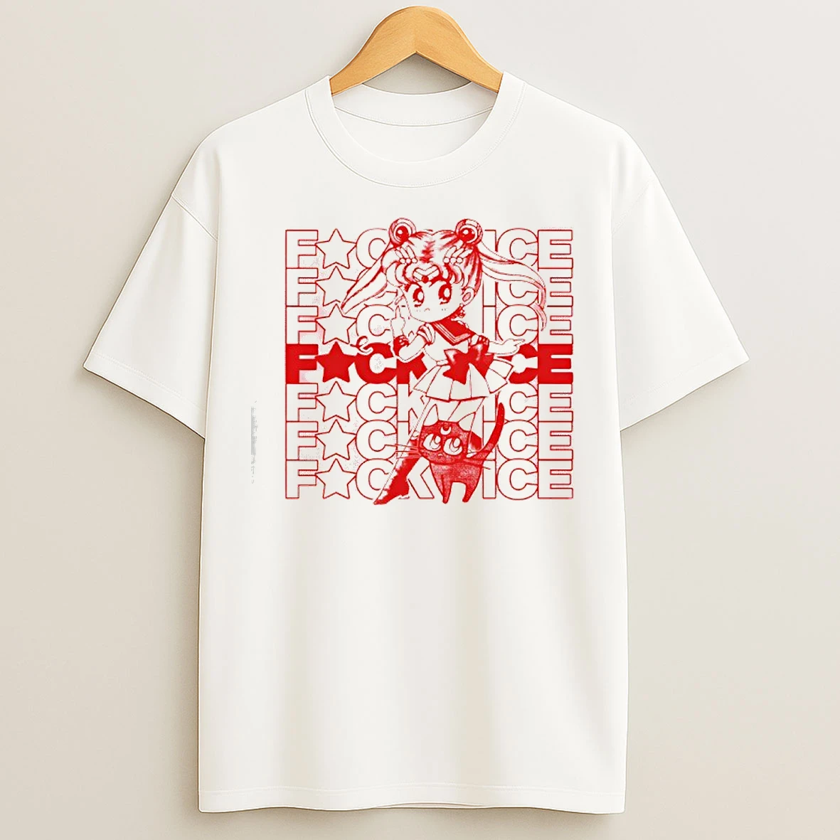 Classic Sailor Moon And Her Cat Fuck Ice T Shirts