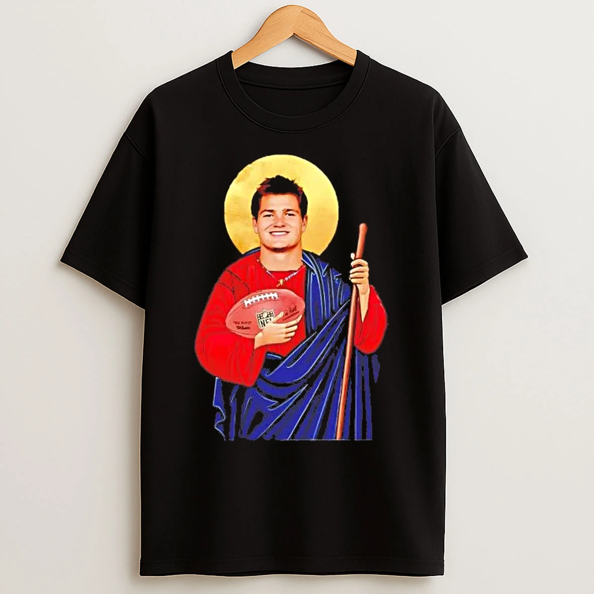 Classic Saint Drake Maye Prayer Candle New England Patriots T Shirts