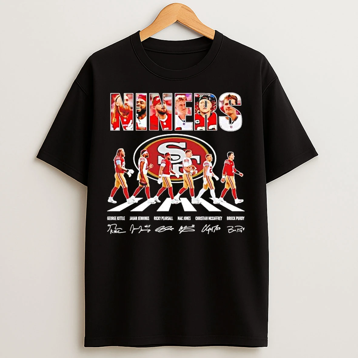 Classic San Francisco 49ers Team Players Abbey Road Signatures T Shirts