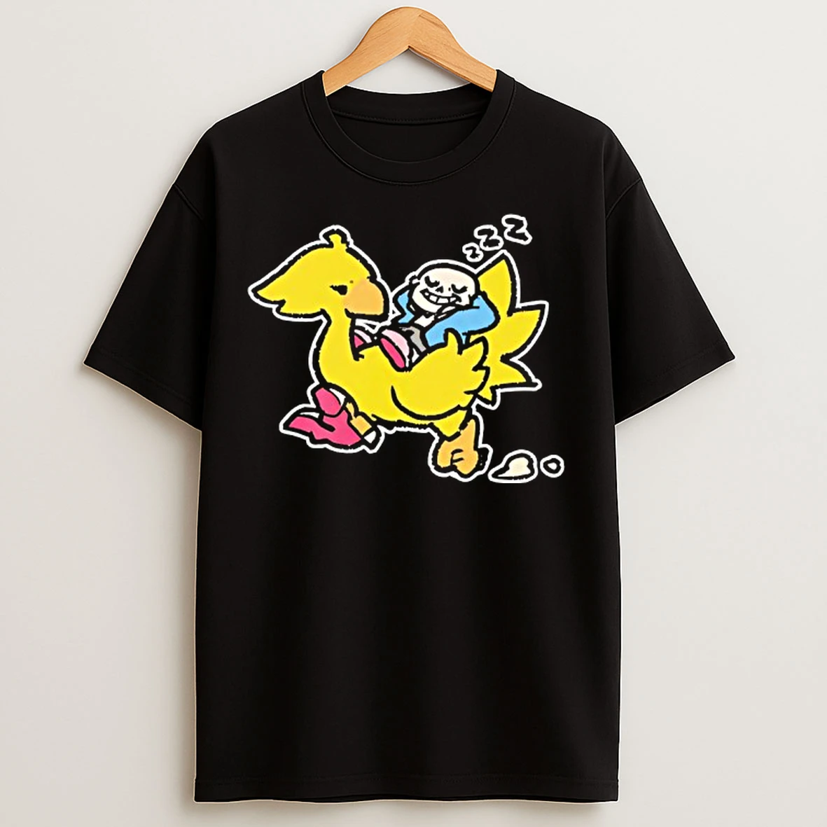 Classic Sans And Chocobo Graphic T Shirts