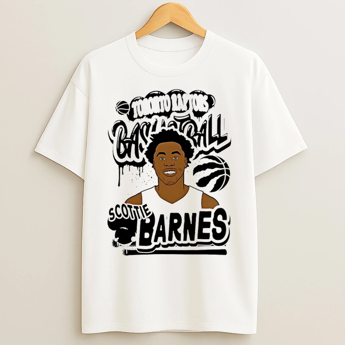 Classic Scottie Barnes Toronto Raptors Basketball Graphic Graffiti T Shirts