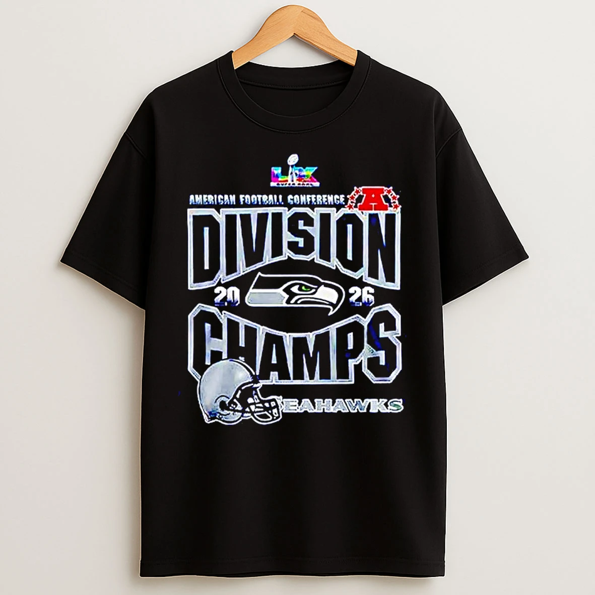Classic Seahawks Afc Division Champions Locker Room 2026 T Shirts
