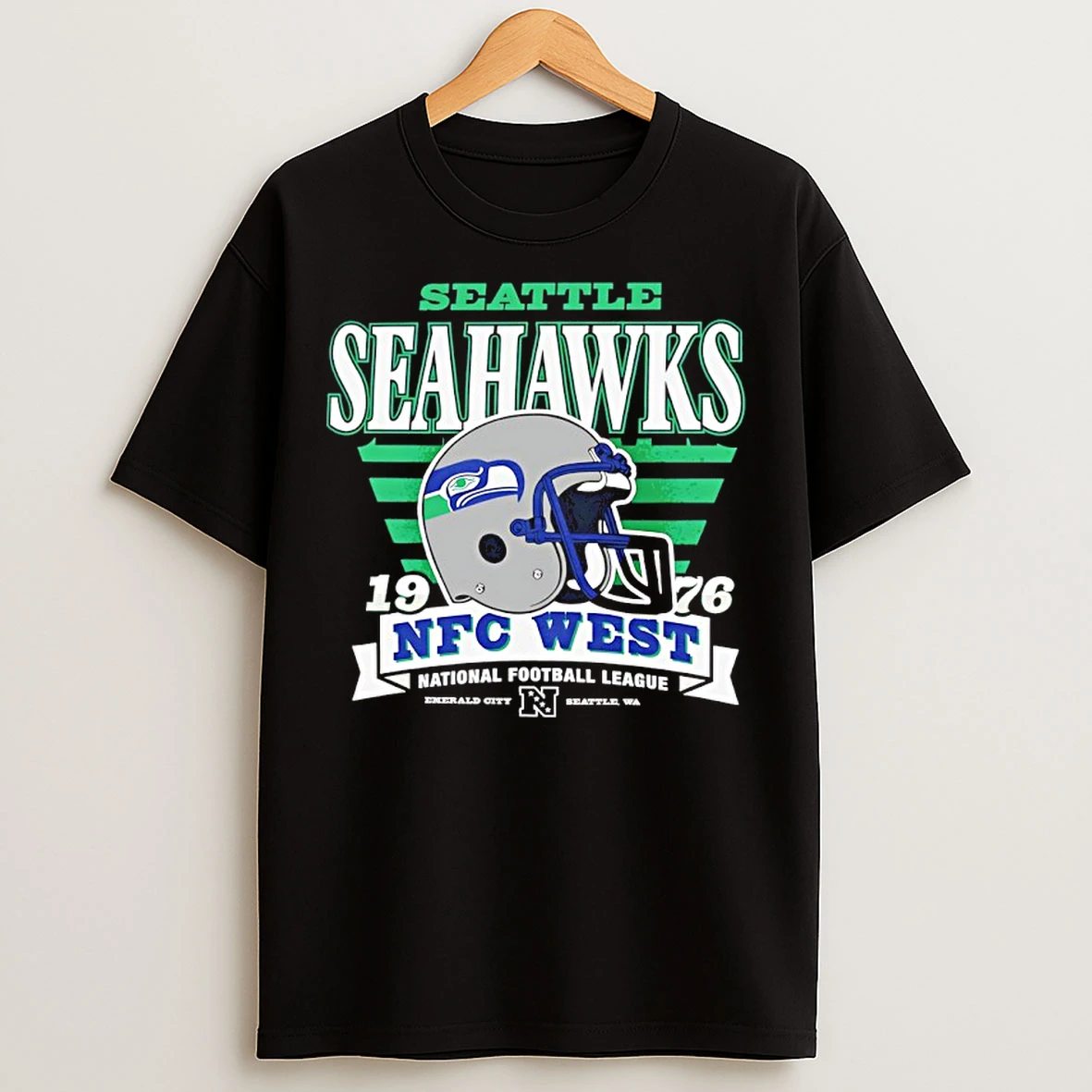 Classic Seattle Seahawks 1976 Nfc West Helmet Vintage T Shirts