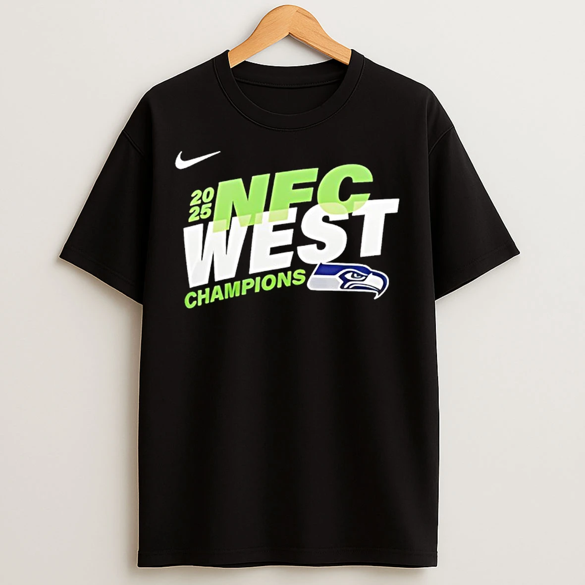 Classic Seattle Seahawks 2025 Nfc West Division Champions Logo T Shirts