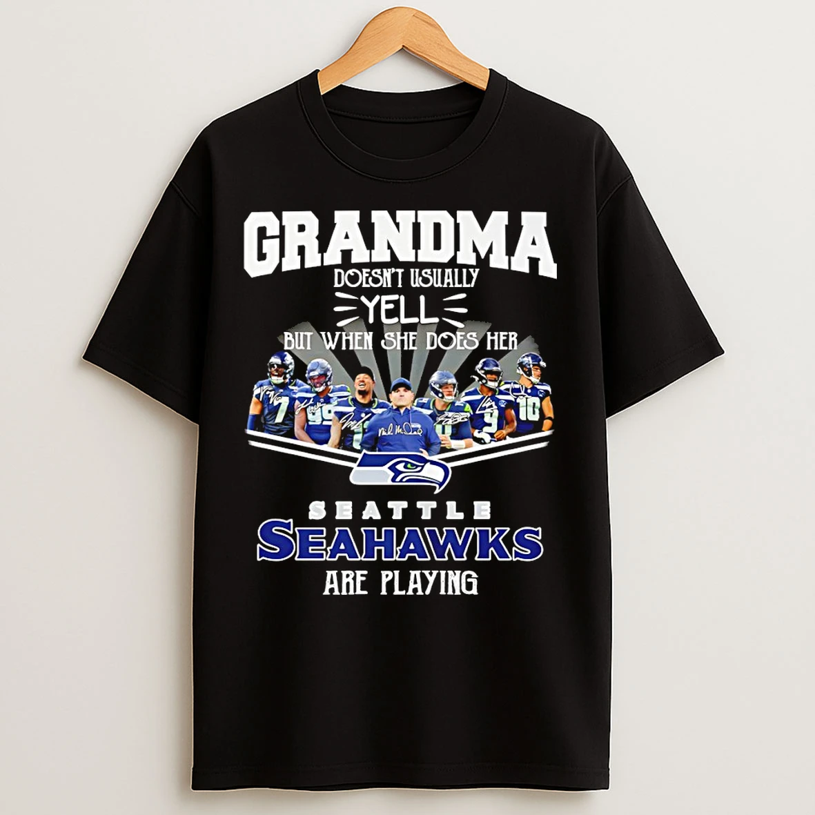 Classic Seattle Seahawks Grandma Doesnt Usually Yell But When She Does Her Seattle Seahawks Are Playing T Shirts