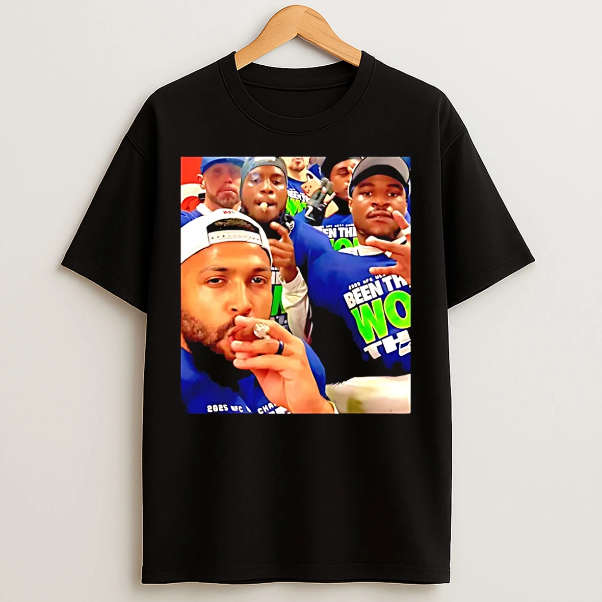 Classic Seattle Seahawks Nfc West Champions 2025 Celebrate Victory Smoking T Shirts
