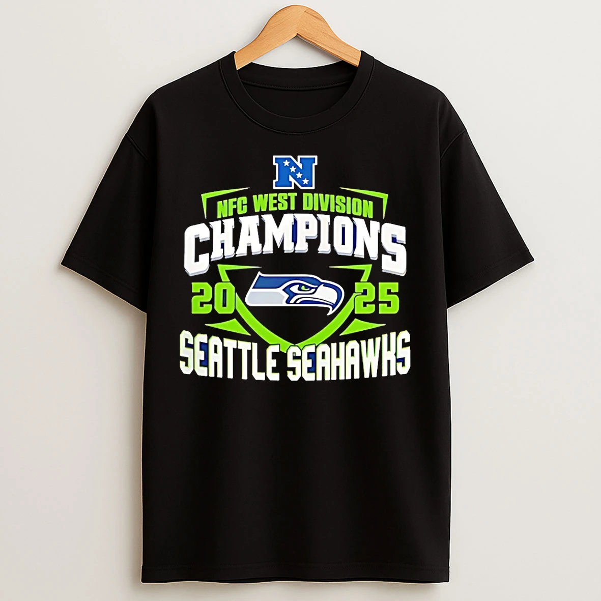 Classic Seattle Seahawks Nfc West Champions 25 Logo T Shirts