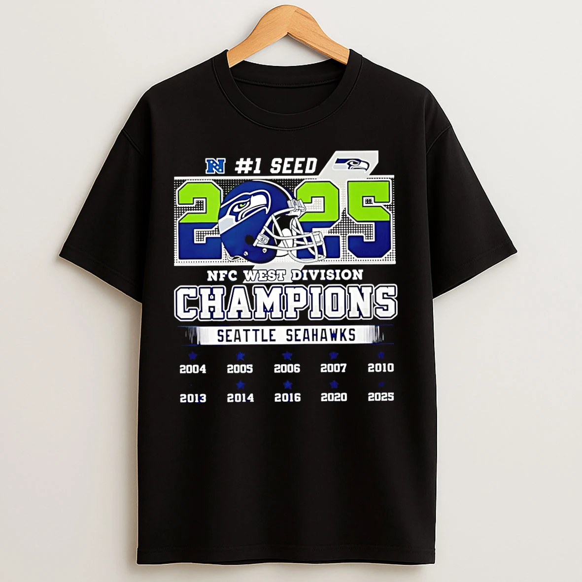 Classic Seattle Seahawks Nfc West Division Champions No 1 Seed 10 Time T Shirts