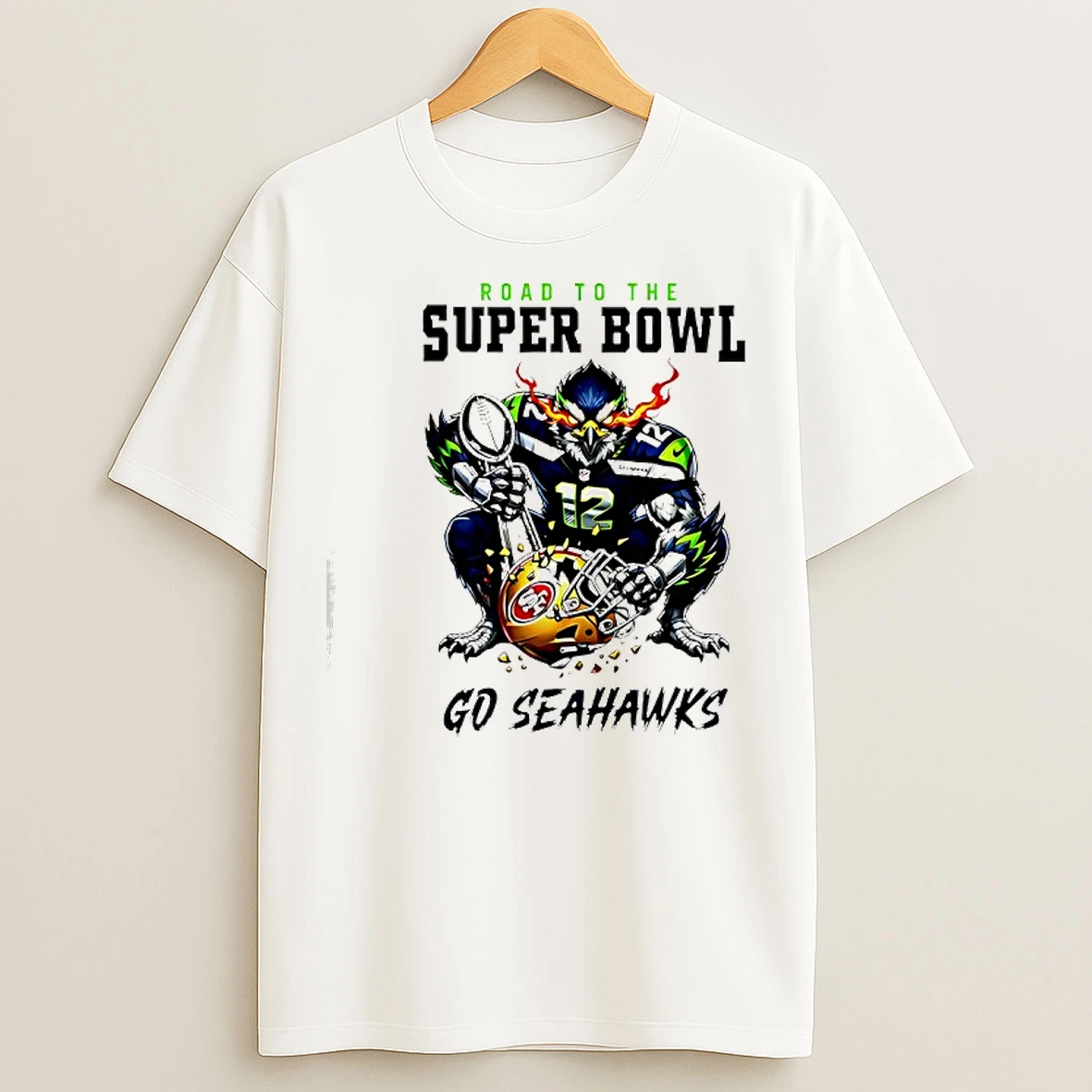 Classic Seattle Seahawks Road To Super Bowl Go Seahawks 2026 Mascot T Shirts
