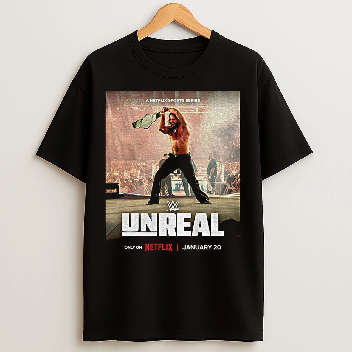 Classic Seth Rollins Wwe Unreal A Netflix Sports Series Vintage T Shirts