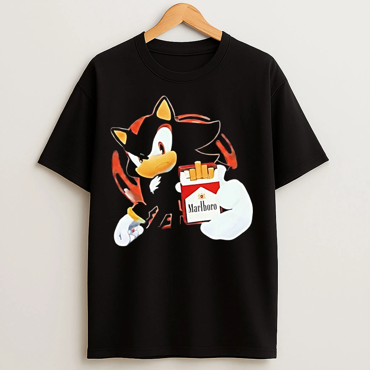 Classic Shadow The Hedgehog Marlboro Red T Shirts