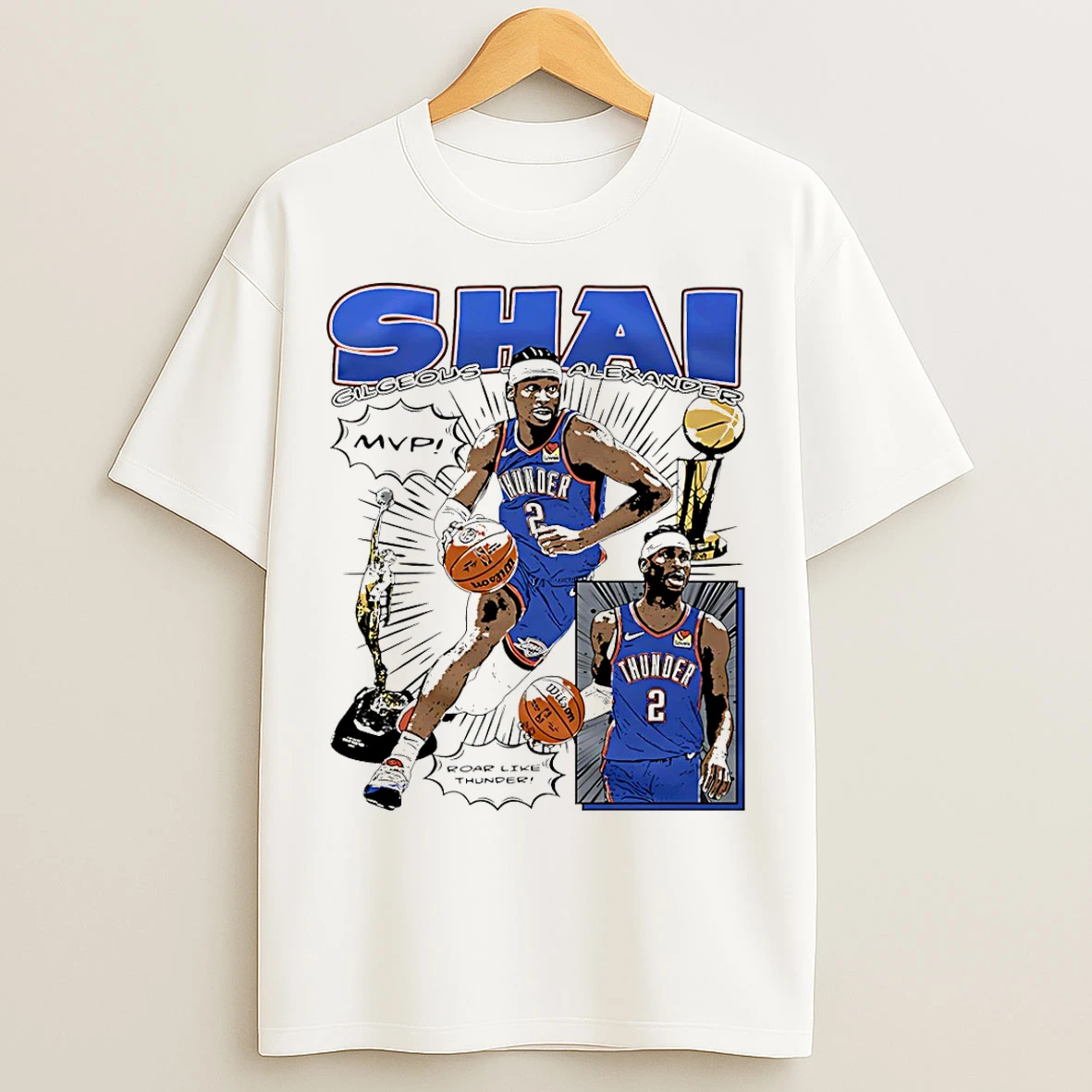 Classic Shai Gilgeous Alexander Oklahoma City Thunder Comic T Shirts