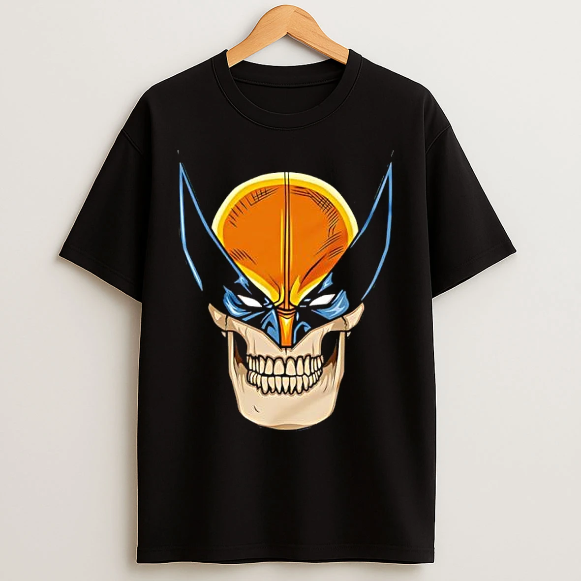 Classic Skullverine Wolverine Skull Graphic T Shirts
