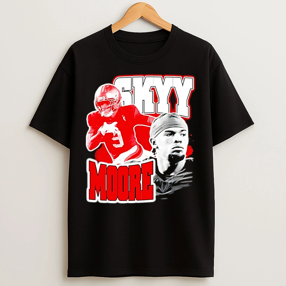 Classic Skyy Moore San Francisco 49ers Player Collage T Shirts