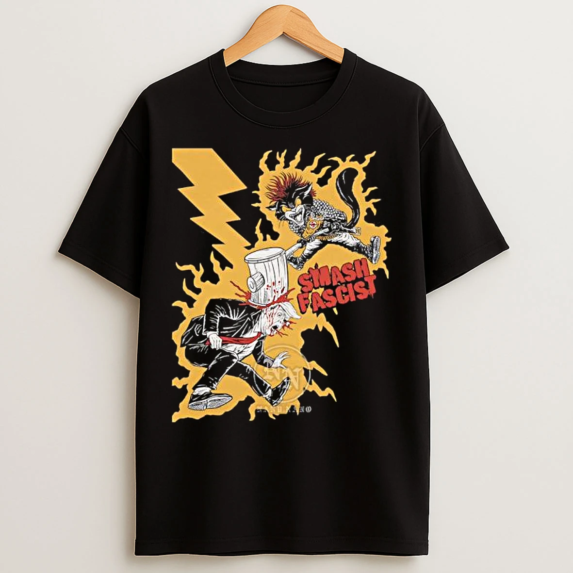 Classic Smash Fascist Trump Graphic T Shirts